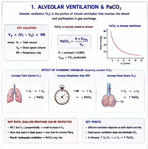 Alveolar Ventilation PaCO₂