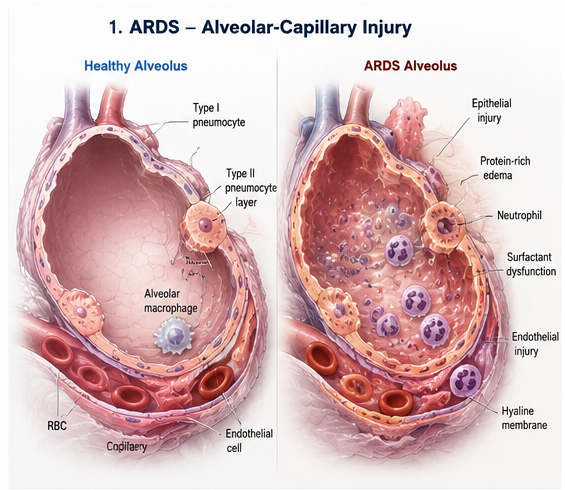 ARDS Alveolar Capillary Injury