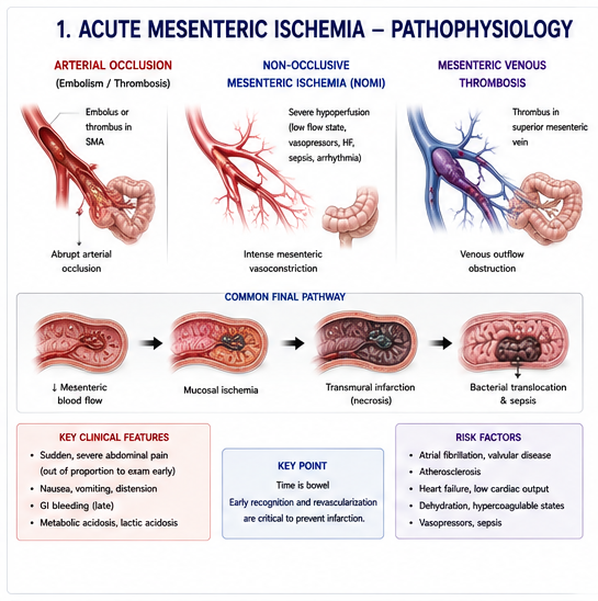 Mesenteric Ischemia Pathophysiology