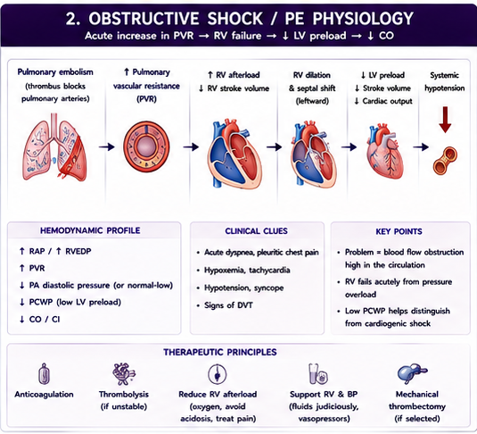 Obstructive Shock PE Cascade