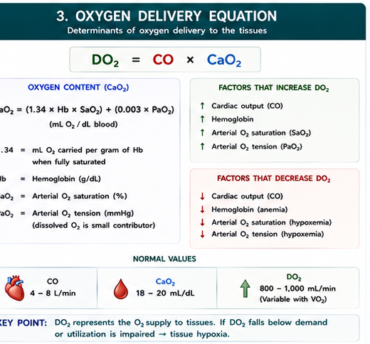 Oxygen Delivery Equation Breakdown