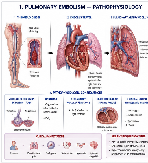 Pulmonary Embolism Pathophysiology
