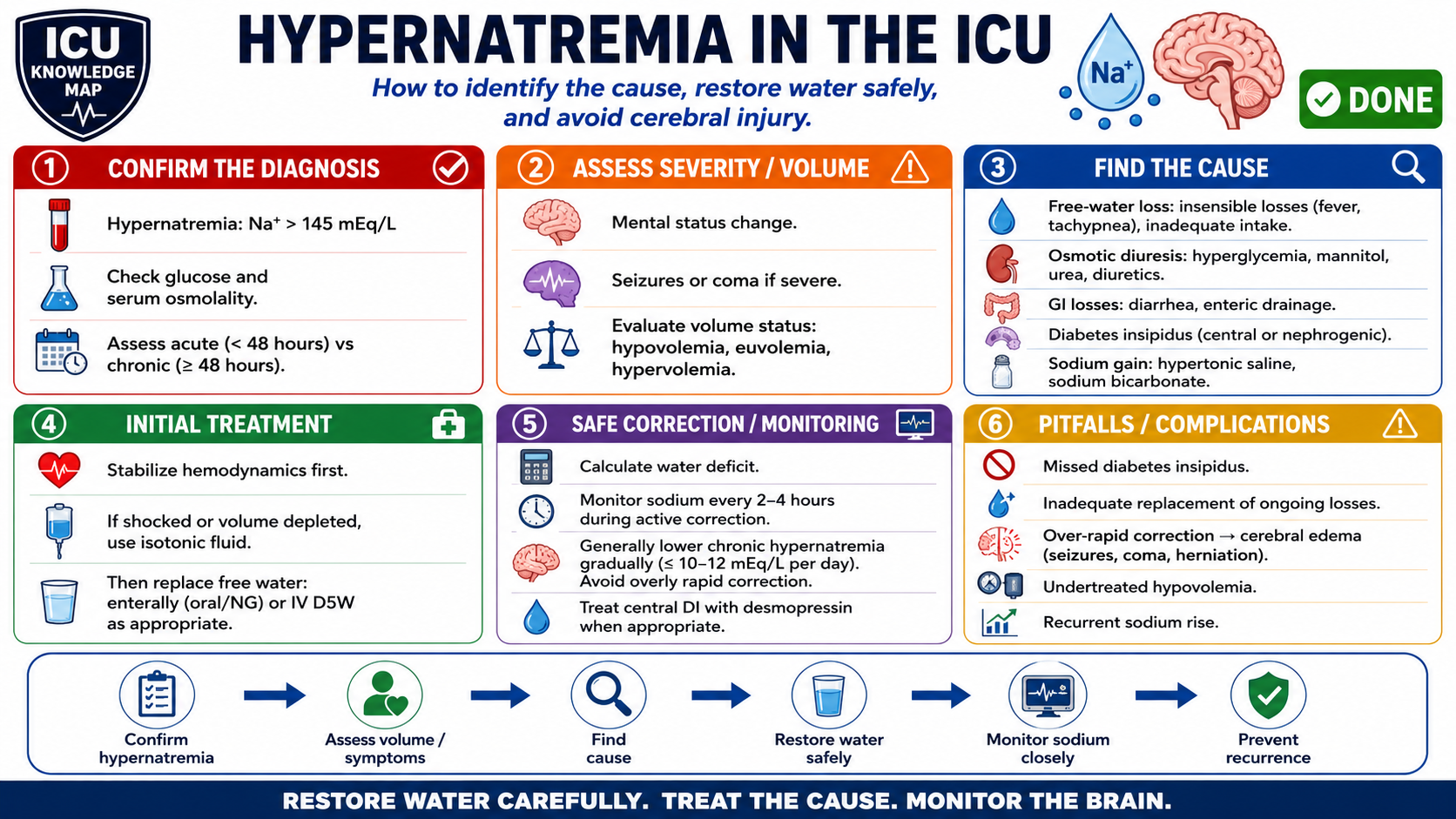 Hypernatremia in the ICU — Audited At-a-Glance Summary