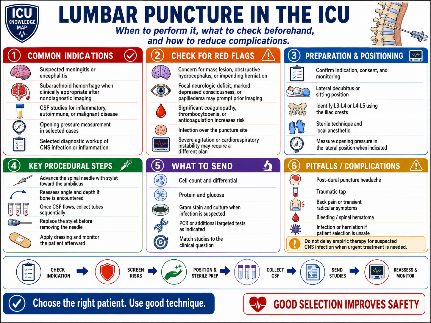Lumbar Puncture in the ICU — At-a-Glance Summary