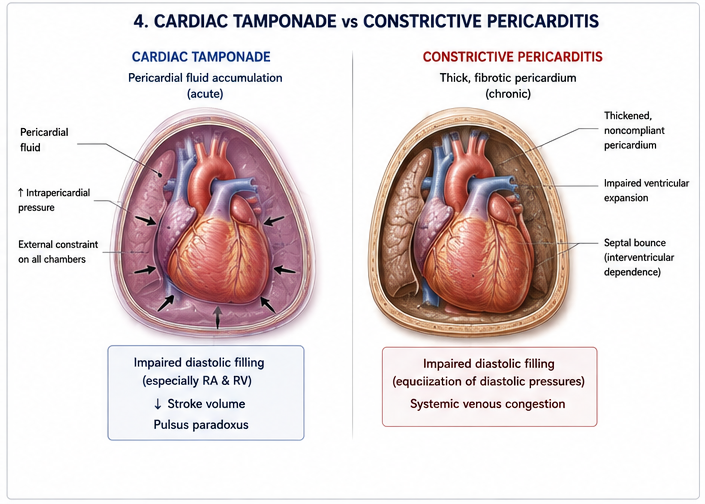 Tamponade vs Constriction