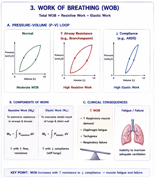 Work Of Breathing PV Loops